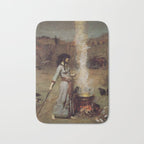 John William Waterhouse The Magic Circle Bath Mat Gallery Image 1