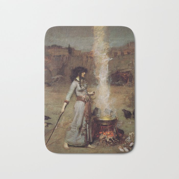 John William Waterhouse The Magic Circle Bath Mat Gallery Image 1
