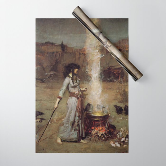 John William Waterhouse The Magic Circle Wrapping Paper Gallery Image 1