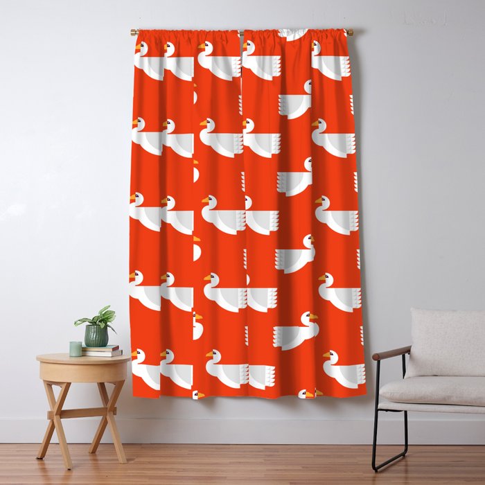 Geometric swan Window Curtain Gallery Image 1
