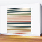 Green Boho Stripes Wall Mural Gallery Image 2
