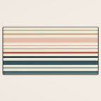 Green Boho Stripes Desk Mat Gallery Image 3