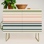 Green Boho Stripes Credenza Gallery Image 1