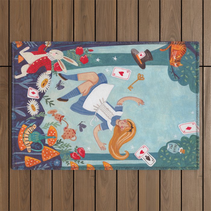 Alice in Wonderland Outdoor Rug Gallery Image 1