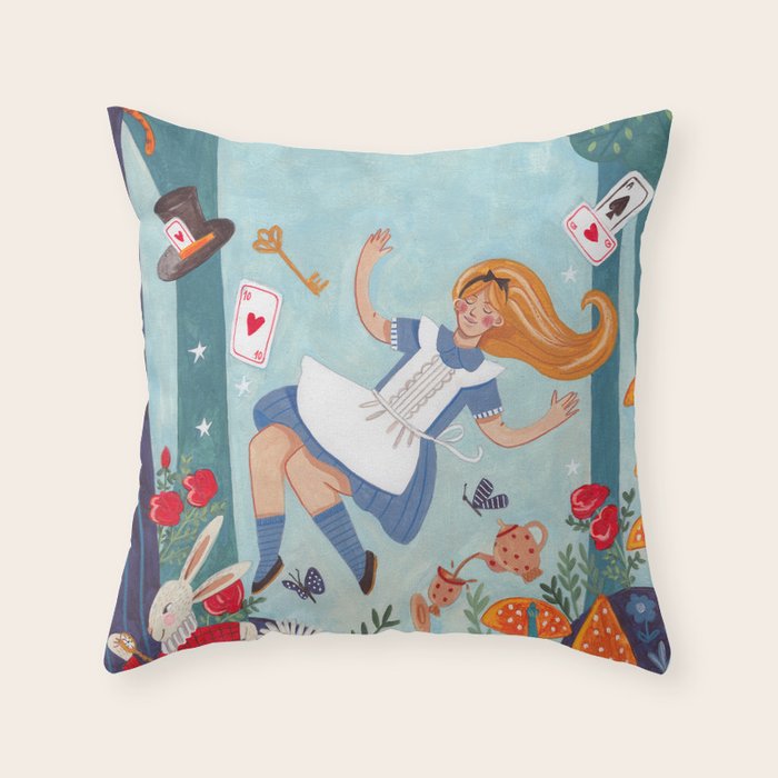 Alice in Wonderland Throw Pillow Gallery Image 6