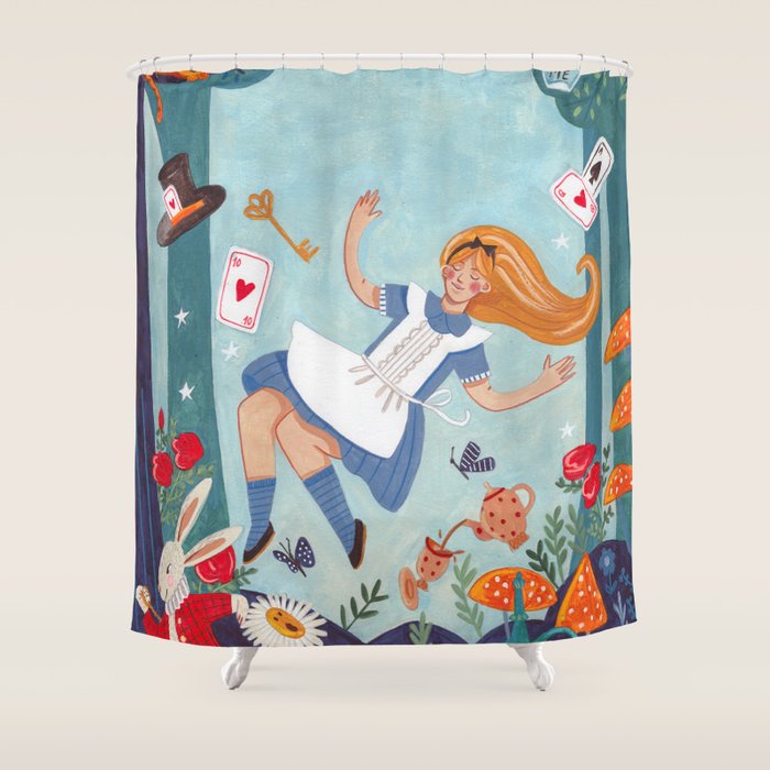 Alice in Wonderland Shower Curtain Gallery Image 1