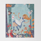 Alice in Wonderland Throw Blanket Gallery Image 2