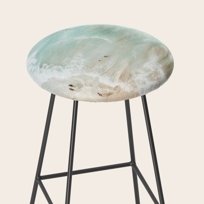Soft Coastal Beach Scene Stool Gallery Image 2
