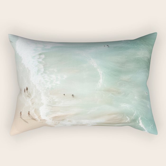 Soft Coastal Beach Scene Rectangular Pillow Gallery Image 2
