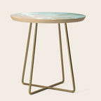 Soft Coastal Beach Scene Side Table Gallery Image 1