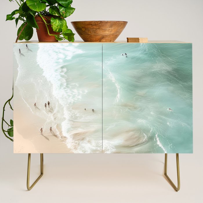Soft Coastal Beach Scene Credenza Gallery Image 1