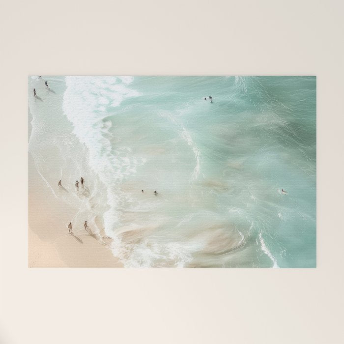 Soft Coastal Beach Scene Welcome Mat Gallery Image 1