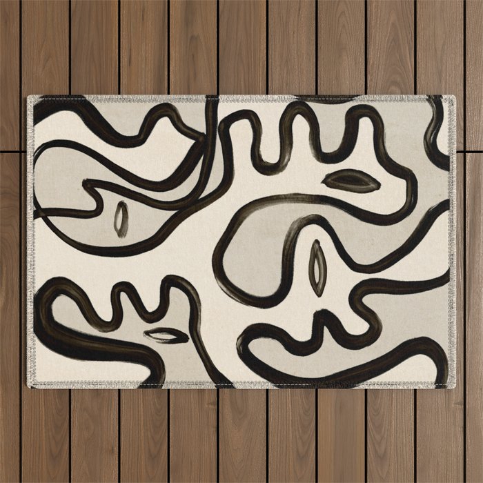 Abstract line art 249 Outdoor Rug Gallery Image 1