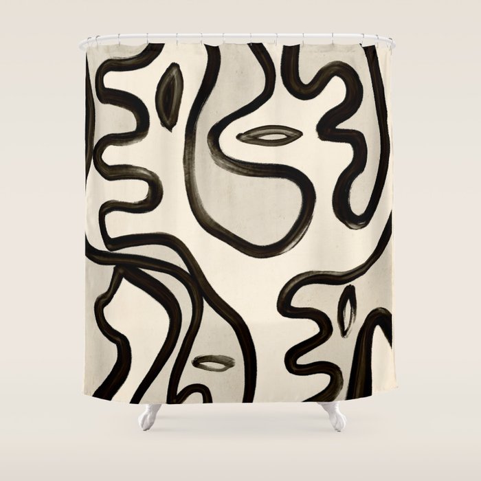 Abstract line art 249 Shower Curtain Gallery Image 1