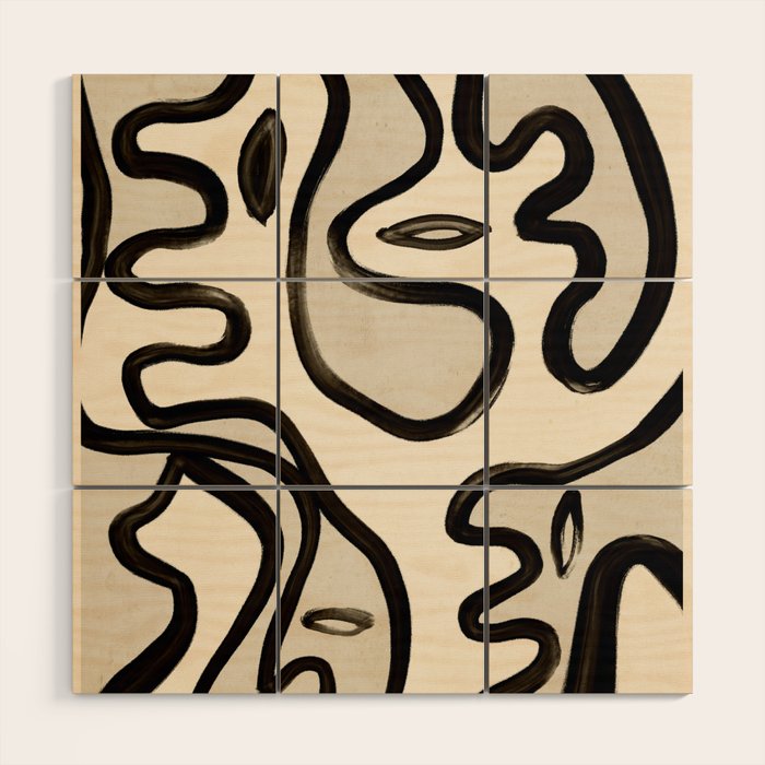 Abstract line art 249 Wood Wall Art Gallery Image 1