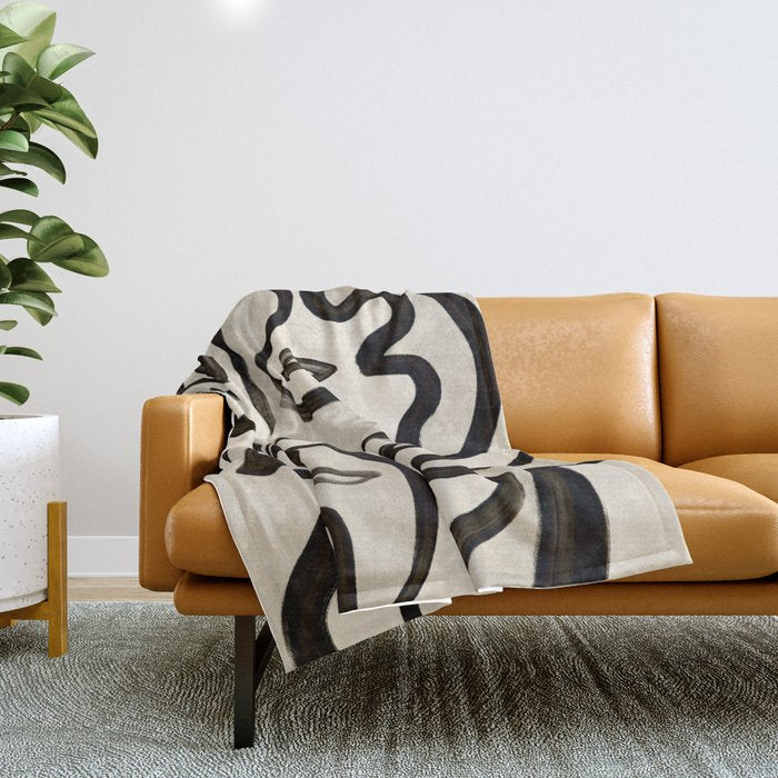 Abstract line art 249 Throw Blanket Gallery Image 1