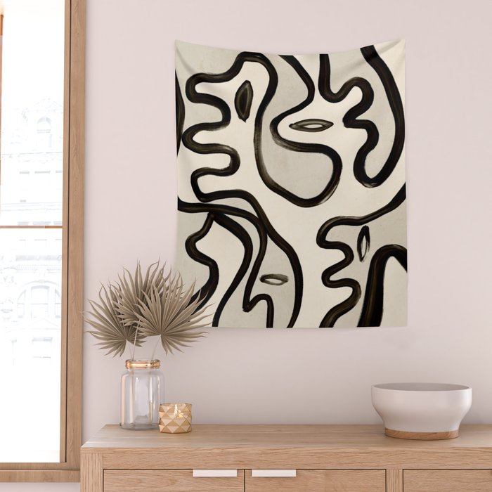 Abstract line art 249 Wall Tapestry Gallery Image 2