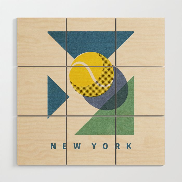 BALLS - Tennis - Grand Slam - New York Wood Wall Art Gallery Image 1