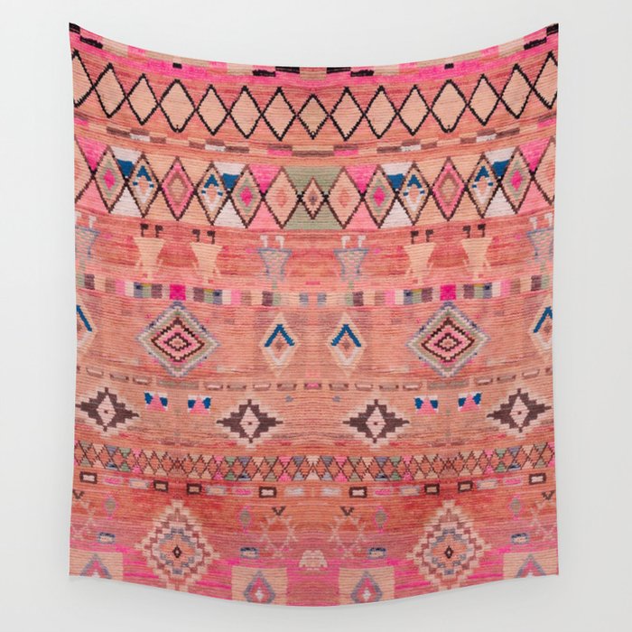 Traditional Moroccan Berber Rug Design Wall Tapestry Gallery Image 4