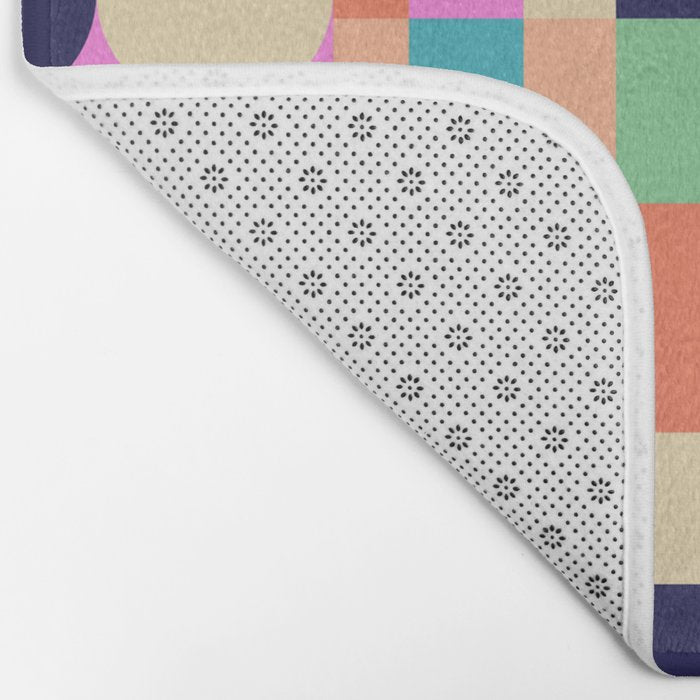 Retro Happy Geometric Combo Bath Mat Gallery Image 2