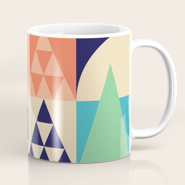 Retro Happy Geometric Combo Coffee Mug Gallery Image 1