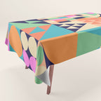 Retro Happy Geometric Combo Tablecloth Gallery Image 1