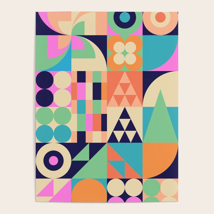 Retro Happy Geometric Combo Poster Gallery Image 4