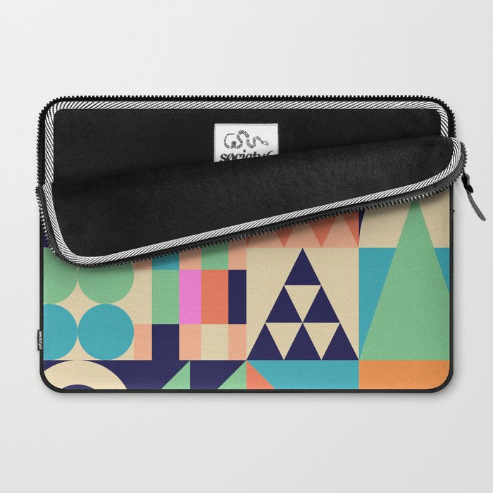 Retro Happy Geometric Combo Laptop Sleeve Gallery Image 2