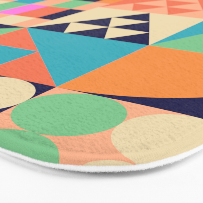 Retro Happy Geometric Combo Bath Mat Gallery Image 3