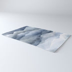 Foggy Mountains Wanderlust Blue Boho Rug Gallery Image 3