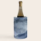 Foggy Mountains Wanderlust Blue Boho Wine Chiller Gallery Image 3