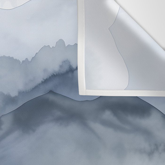 Foggy Mountains Wanderlust Blue Boho Wall Tapestry Gallery Image 3