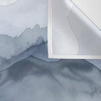 Foggy Mountains Wanderlust Blue Boho Wall Tapestry Gallery Image 3
