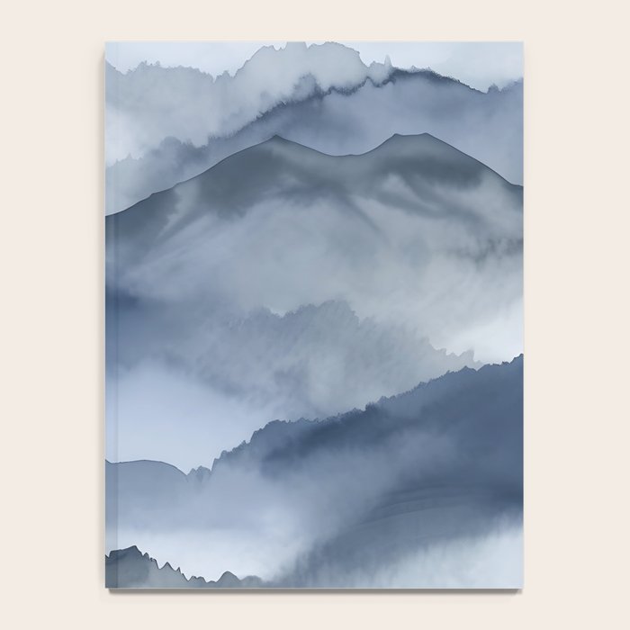 Foggy Mountains Wanderlust Blue Boho Notebook Gallery Image 4
