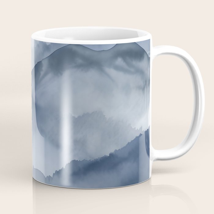 Foggy Mountains Wanderlust Blue Boho Coffee Mug Gallery Image 1