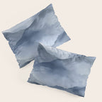 Foggy Mountains Wanderlust Blue Boho Pillow Sham Gallery Image 3