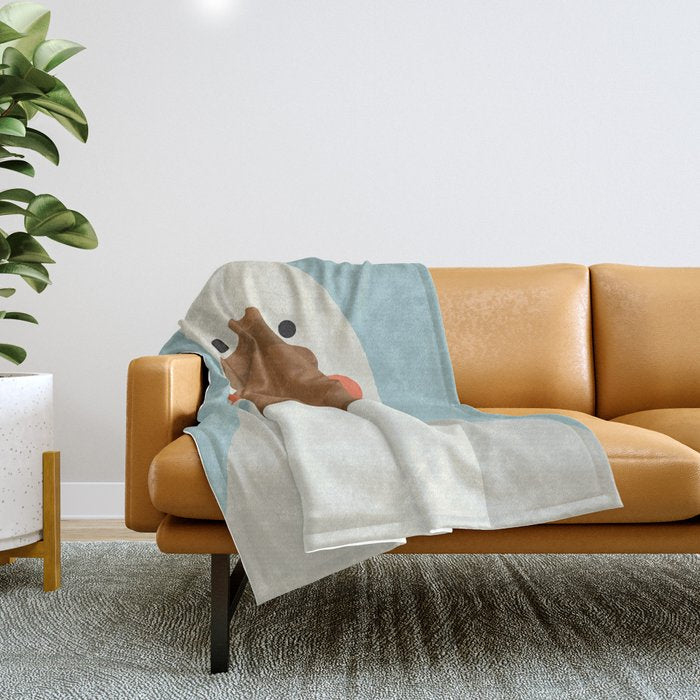 Platypus, Animal Portrait Throw Blanket Gallery Image 1