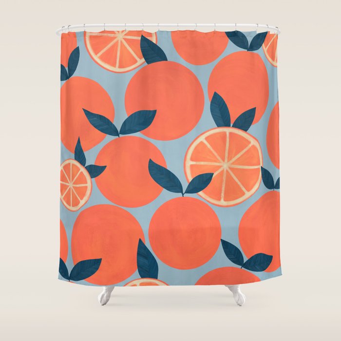 Canned Oranges Shower Curtain Gallery Image 1