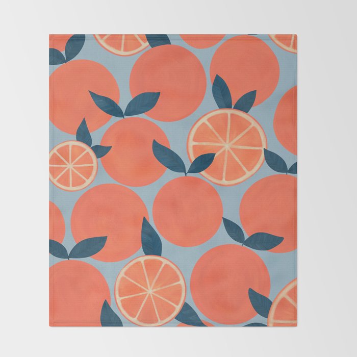 Canned Oranges Throw Blanket Gallery Image 2