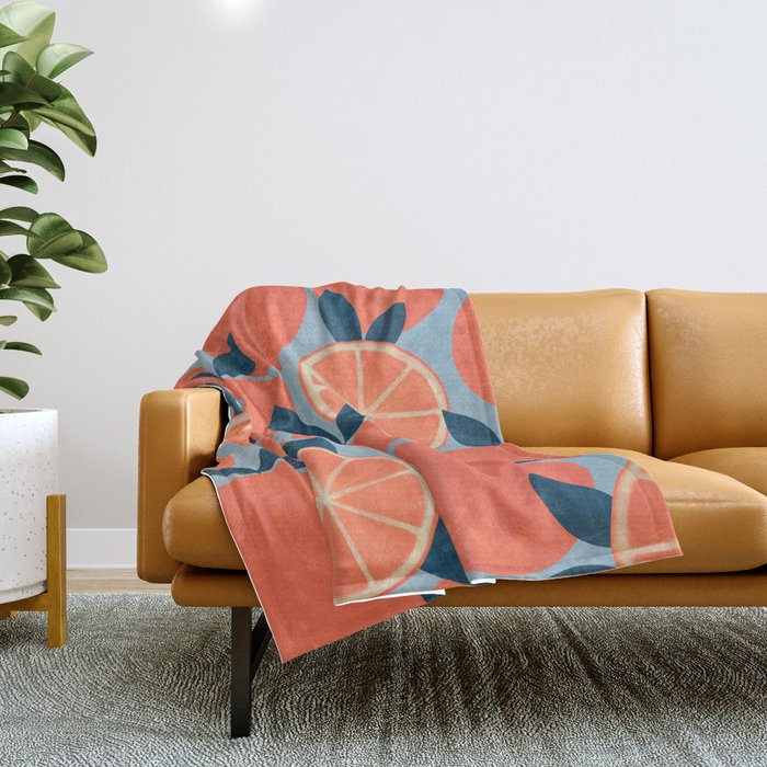 Canned Oranges Throw Blanket Gallery Image 1