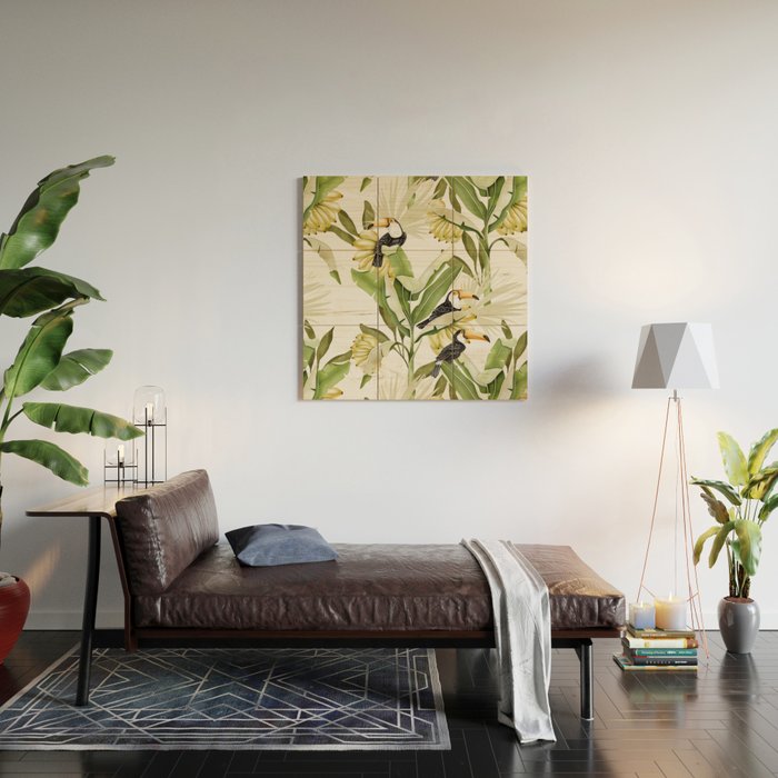 Toucans in Banana Plantation N Wood Wall Art Gallery Image 2
