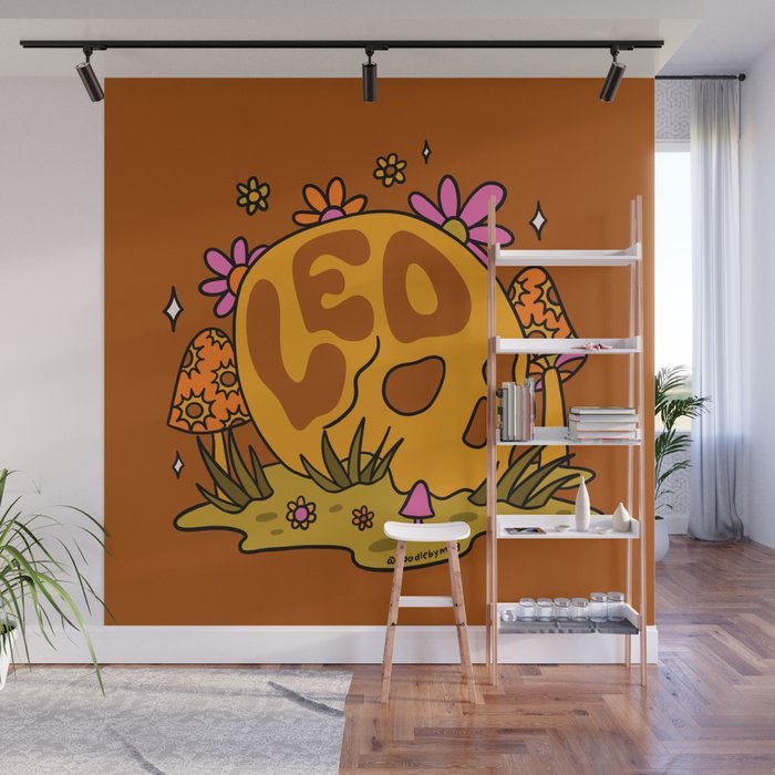 Leo Skull Wall Mural Gallery Image 1