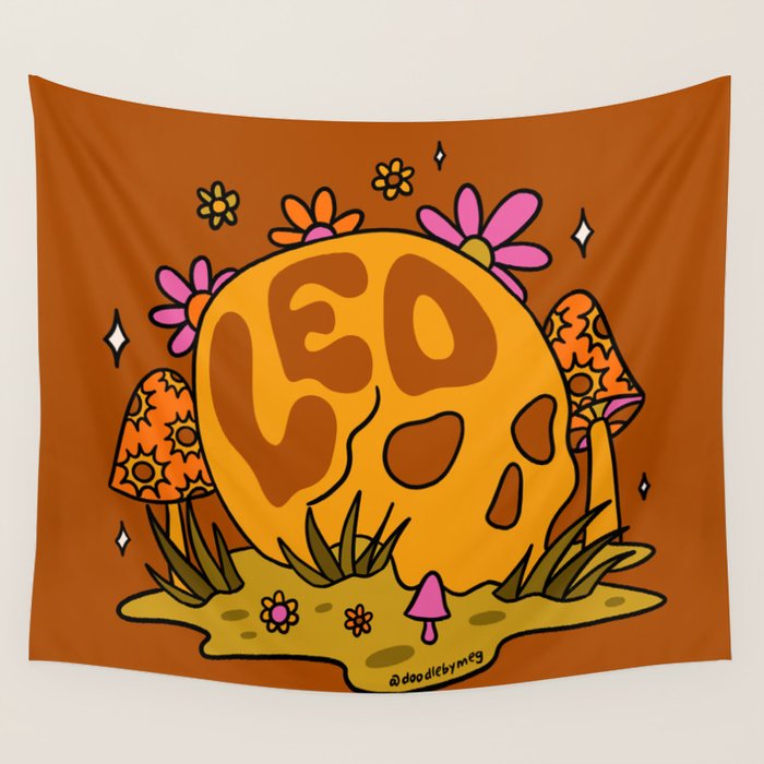 Leo Skull Wall Tapestry Gallery Image 4