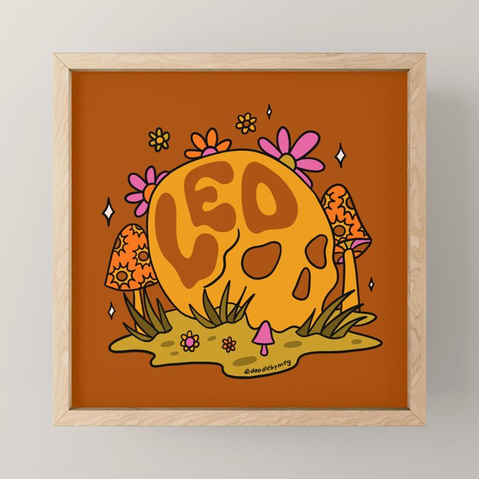 Leo Skull Mini Art Print Gallery Image 1