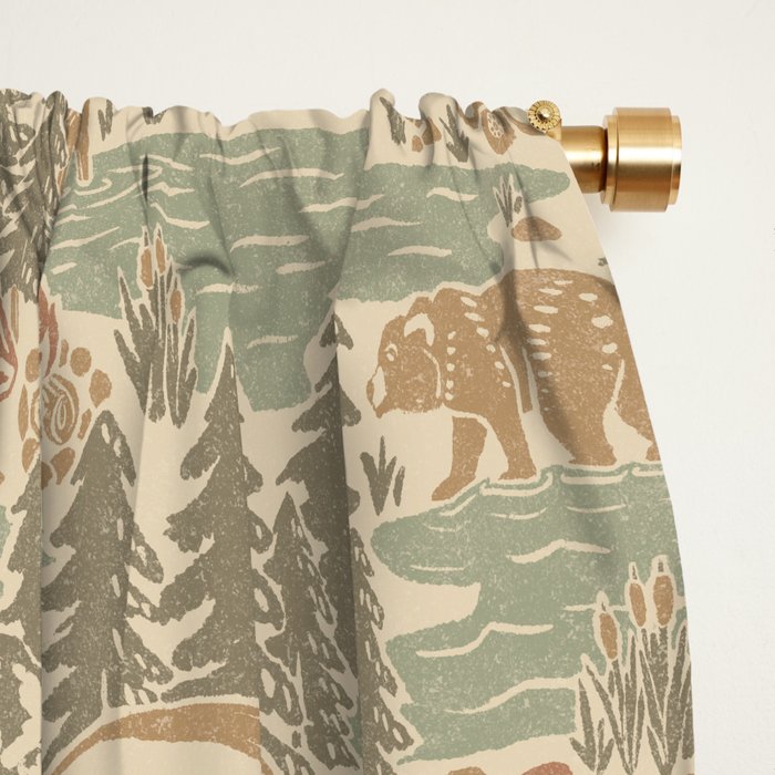 North Country Summer - soft neutrals Window Curtain Gallery Image 2