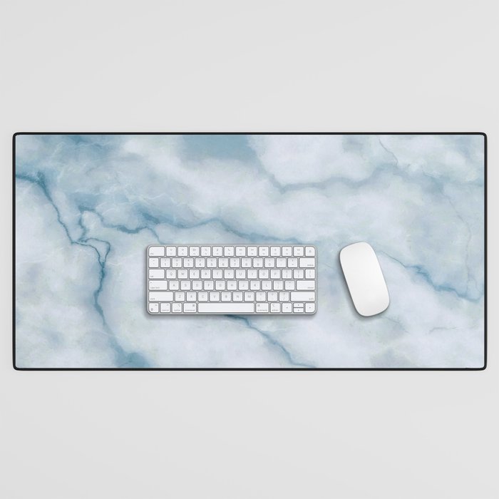 Light blue marble texture Desk Mat Gallery Image 1