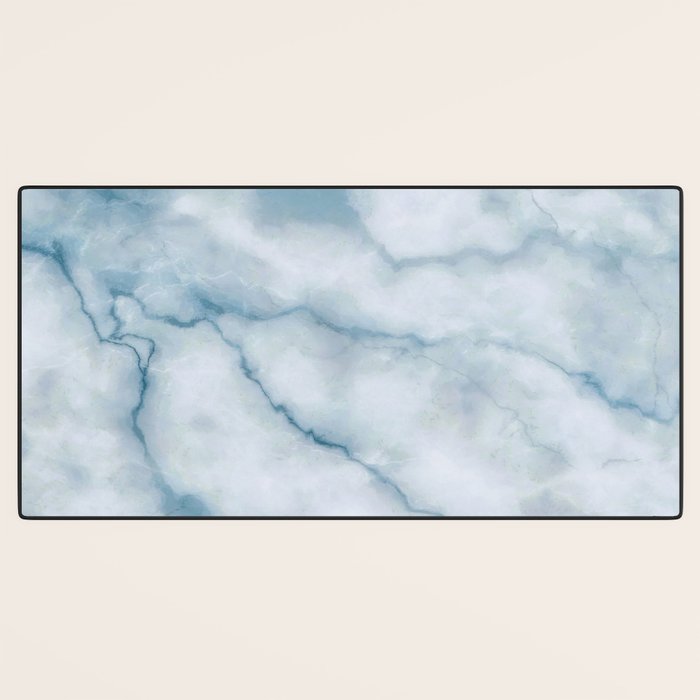 Light blue marble texture Desk Mat Gallery Image 3