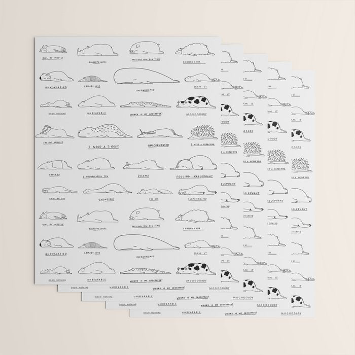 Moody Animals Pattern Wrapping Paper Gallery Image 3