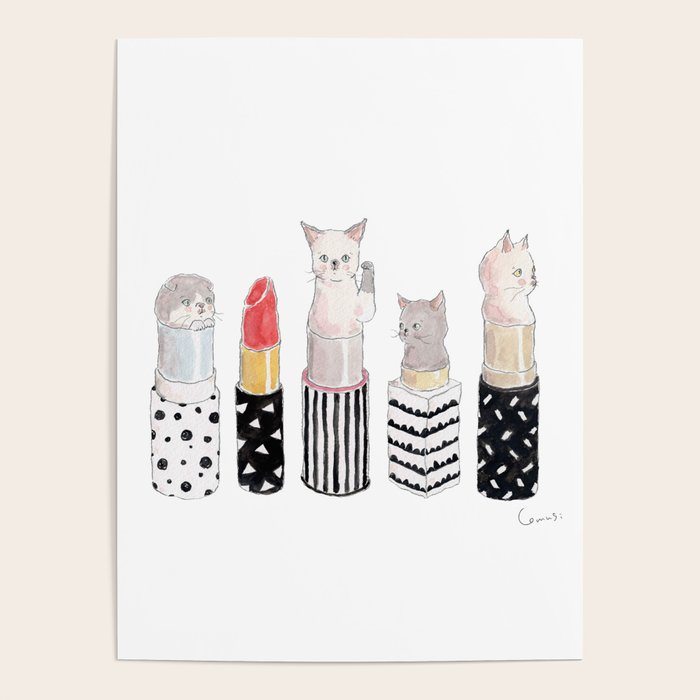 Lipstick Nyanco - Lipstick Kitty - Poster Gallery Image 4