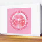Happiness Is The True Measure of Success in Pink Wall Mural Gallery Image 2